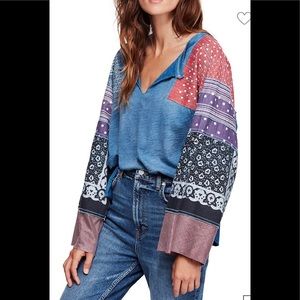 Free People Shibuya Long-Sleeve Cotton T-Shirt